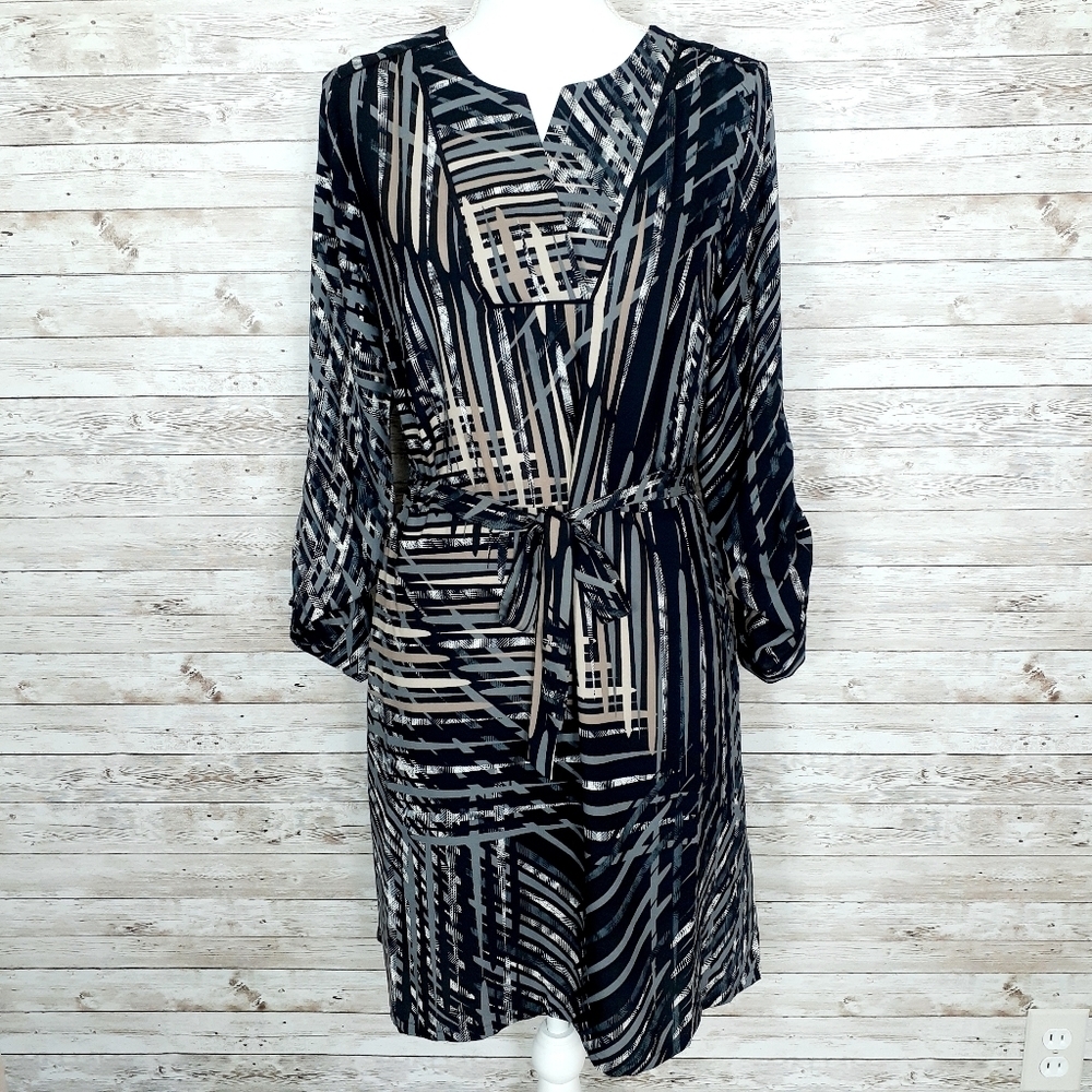 Dana Buchman Dress M Tie Waist 105